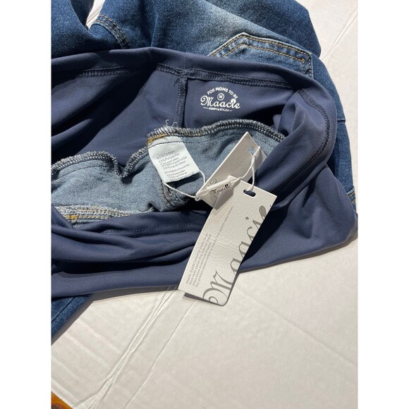 Maacie Over Belly Skinny Ripped Maternity Jeans Size M New With Tags - Picture 7 of 9